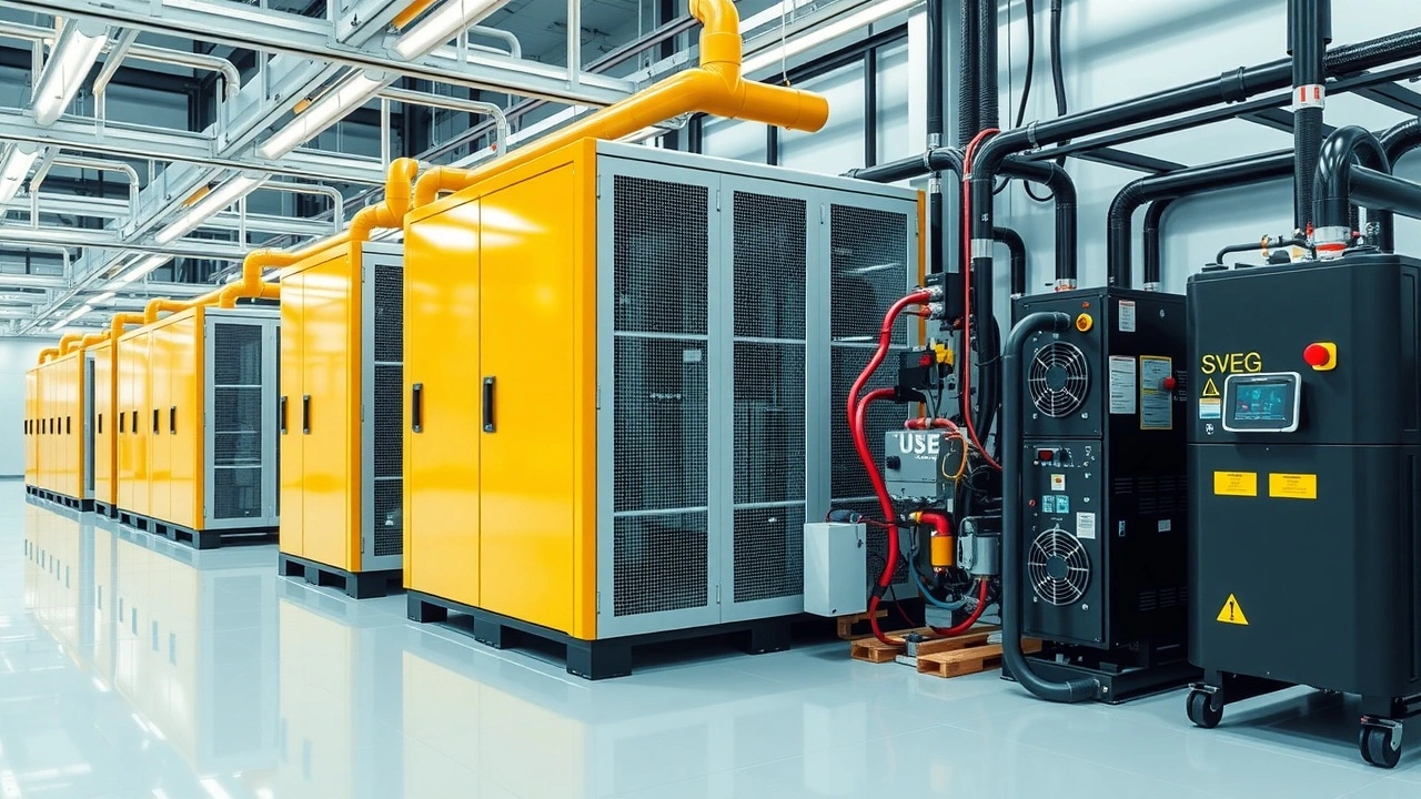 systèmes de stockage d'énergie modernes dans un bâtiment