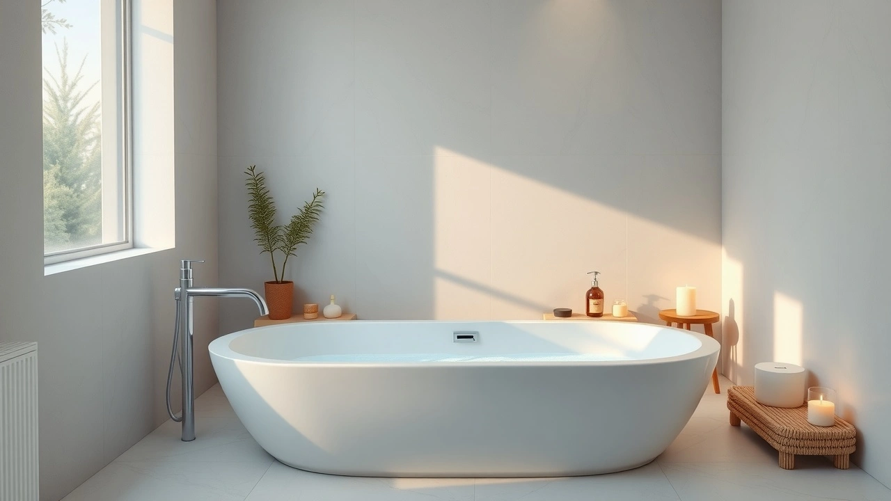 baignoire de sel dans un environnement calme et apaisant