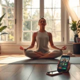 Un espace de méditation paisible avec une personne pratiquant la méditation.