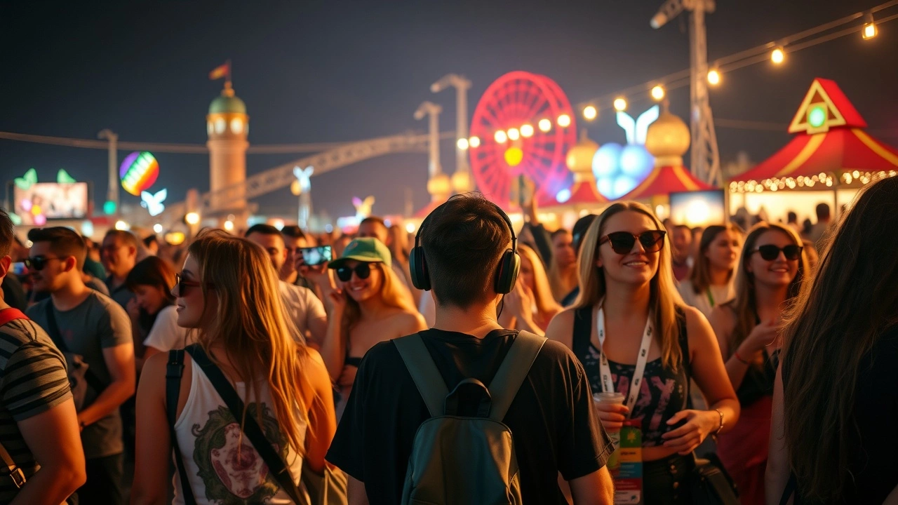 groupe de personnes participant à un festival immersif