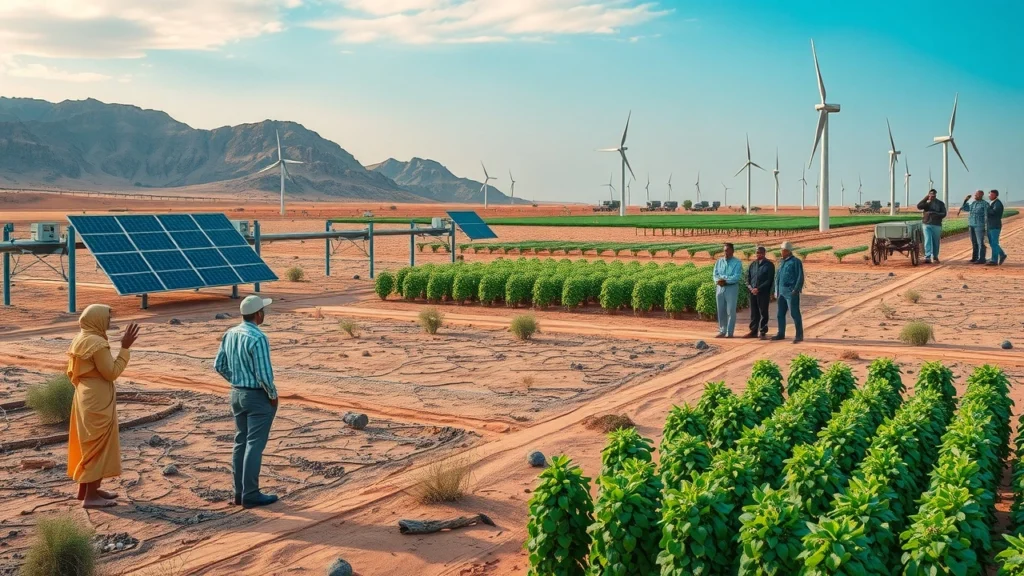 Illustration des dernières innovations en technologie de désertification et leur impact sur l'agriculture durable.