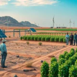 Illustration des dernières innovations en technologie de désertification et leur impact sur l'agriculture durable.