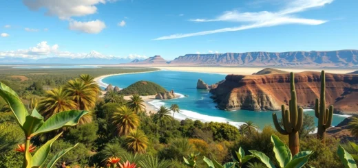 Une magnifique scène naturelle illustrant des écosystèmes fragiles du monde, inspirant une passion pour la nature.