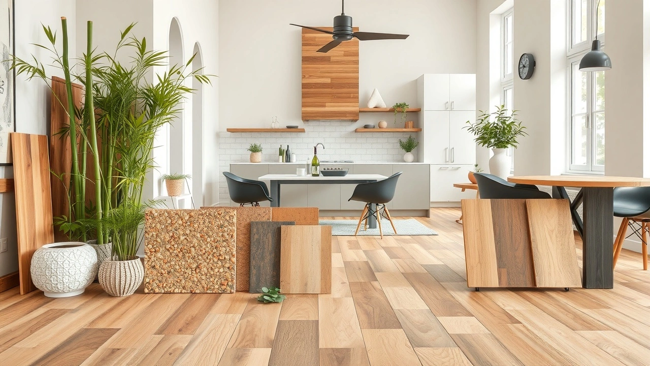 différents revêtements de sol durables dans une maison moderne